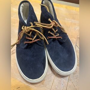 Polo Ralph Lauren Navy Blue Keaton Suede Leather Chukka Boot Shoes Mens 13